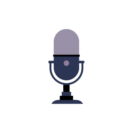 Mic as Equipment for streamers and blogger isolated on white background.のイラスト素材