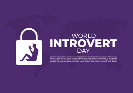 World introvert day background celebrated on january 2nd.のイラスト素材
