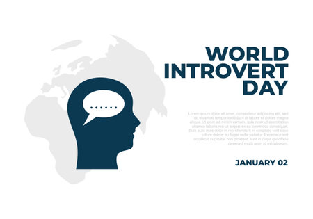 World introvert day background celebrated on january 2nd.のイラスト素材