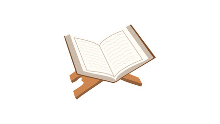 Illustration of an open book with a bookmark on a white backgroundのイラスト素材