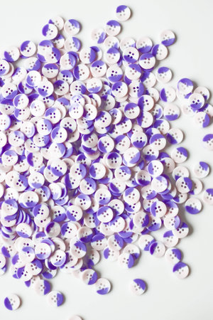 A lot of buttons on white backgroundの写真素材