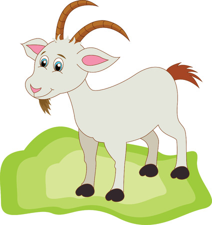 Cute goat cartoonのイラスト素材