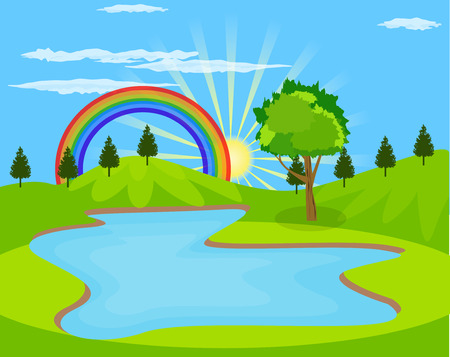 Beautiful landscape background Vectorのイラスト素材