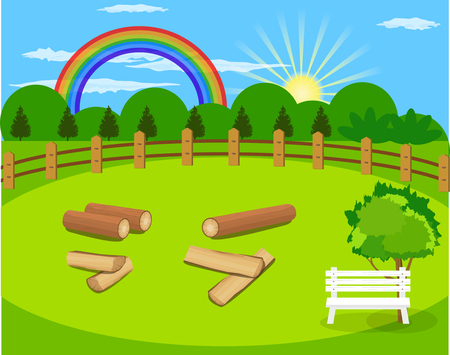 Beautiful landscape background Vectorのイラスト素材