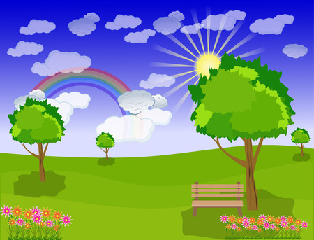 Beautiful landscape background Vectorのイラスト素材