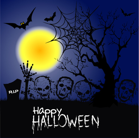 Halloween Zombie Party Poster  Vector illustration のイラスト素材