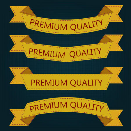 Set of retro ribbons and labels. Vector illustration.のイラスト素材