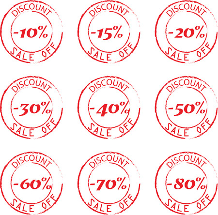 Grunge Commercial Stamps Setのイラスト素材