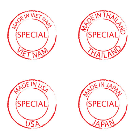 Grunge Commercial Stamps Setのイラスト素材