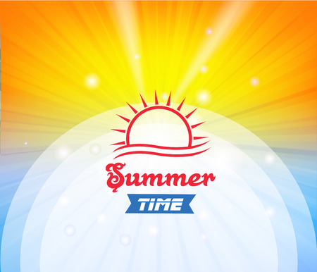 Summer time background vector illustrationのイラスト素材