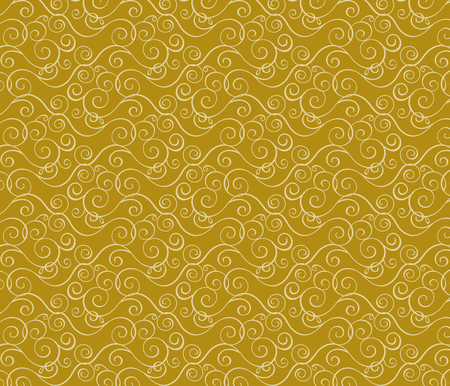 Floral vintage seamless pattern on light backgroundのイラスト素材