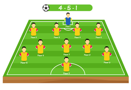 soccer player tactical positionのイラスト素材