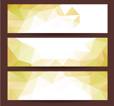 Purple Abstract Polygonal Triangular banners setのイラスト素材