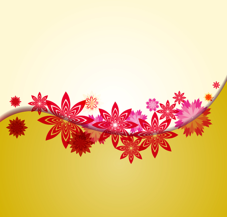 Spring background for the design of Colorful flowers Vector illustrationのイラスト素材