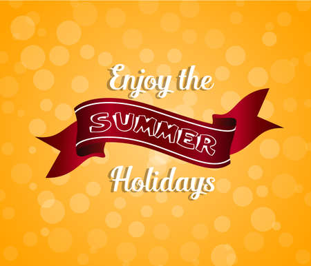 Summer design elements and typography design. Retro and vintage templatesのイラスト素材