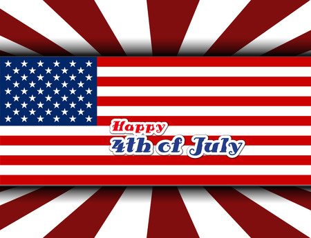 Happy 4th July independence dayのイラスト素材