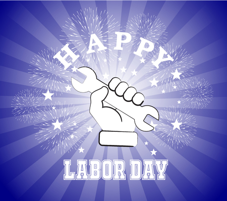 Labor day card design, vector illustration.のイラスト素材