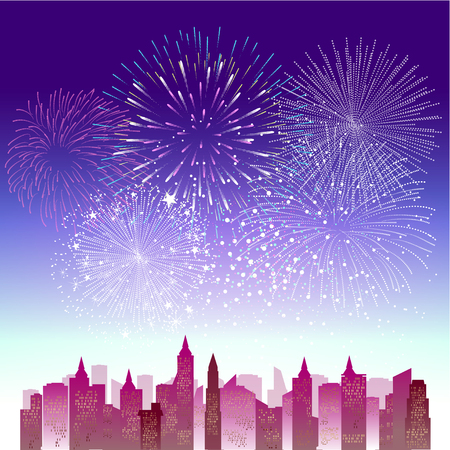 Fireworks Display for New year and all celebration illustrationのイラスト素材