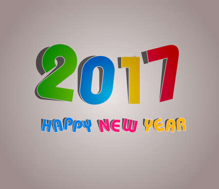 2017 Happy New Year Greetings Card