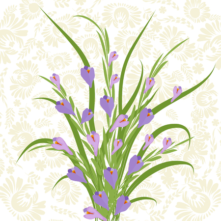 Vector background flowers springのイラスト素材