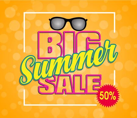 Summer sale design template Fresh discountsのイラスト素材