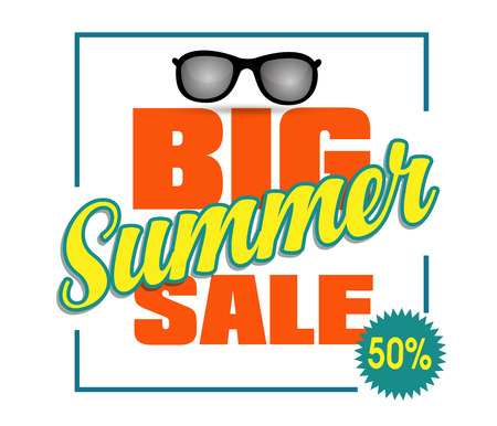 Summer sale design template Fresh discountsのイラスト素材