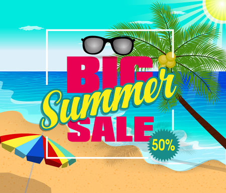 Summer sale design template Fresh discountsのイラスト素材