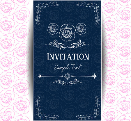 Invitation card vector illustration.のイラスト素材