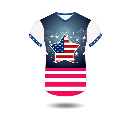 Design t-shirt United States of America for happy independence day 4th of julyのイラスト素材