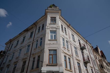 Chernivtsi, Ukraine, 25.08.2019: Old beautiful buildings with Austrian architectureのeditorial素材