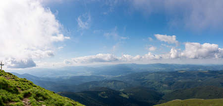 The Carpathians Hoverla Mountains Ukraine landscape springtime clouds sunrise beautiful viewの写真素材