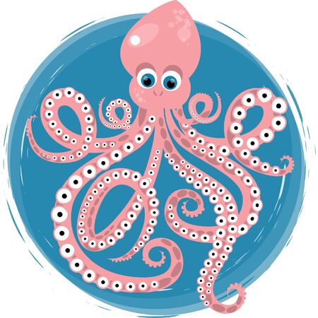 Octopus. Vector illustrationのイラスト素材