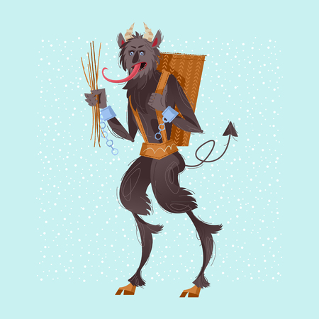 Krampus. Traditional christmas devil.のイラスト素材