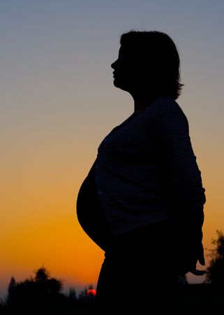 Expecting motherの写真素材