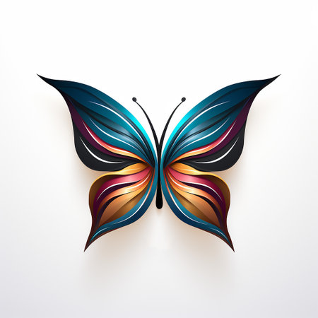 Butterfly design elements.の素材
