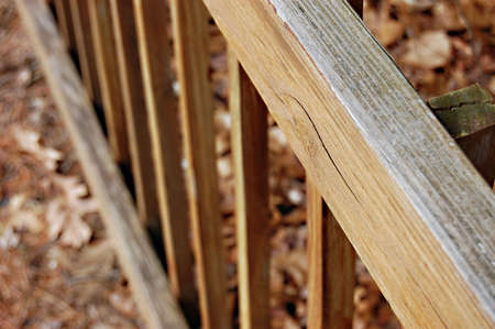 Interesting shapes created by this close up of a wooden fenceの写真素材