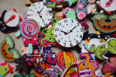 Vibrant Array of Sewing Buttons in Assorted Colors Creating Colorful Mosaic