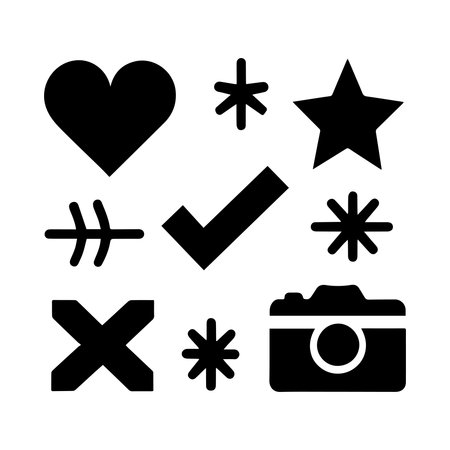 A sleek and minimalist black and white iconのイラスト素材