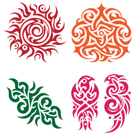 Tribal tattoo silhouette vector.のイラスト素材