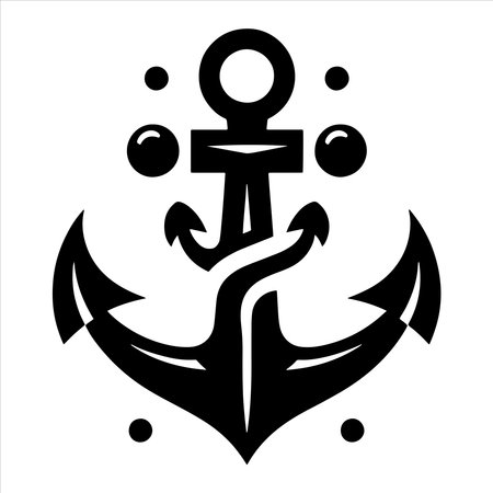 Anchors ship icon silhouettes vectorのイラスト素材