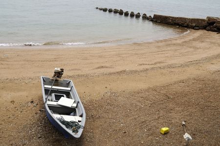 Boat on the Beachの写真素材