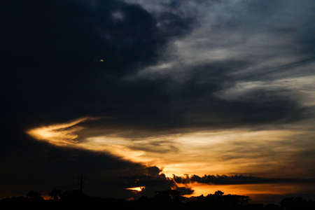 A beautiful  sunset with some cloud.