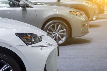car at new car showroom