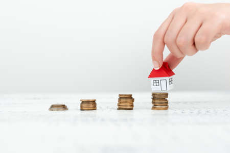 Lady Presenting New Home Savings Deals In Outfit, Business Woman Showing Possible Investment...