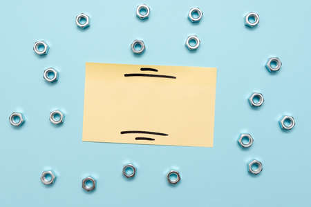 New Ideas, Brainstoming For Maintenance Planning, Repairing Solutions, Construction Project, Creative Thinking Nut And Bolts Pattern, Toolbox Implementsの写真素材