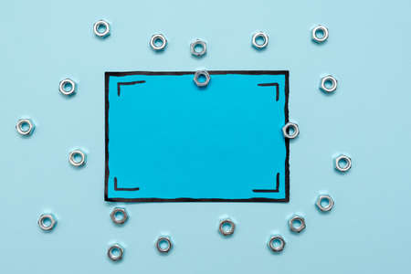 New Ideas, Brainstoming For Maintenance Planning, Repairing Solutions, Construction Project, Creative Thinking Nut And Bolts Pattern, Toolbox Implementsの写真素材