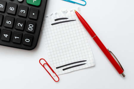 Calculating Expenses, Budgeting Ideas, Math Solutions Ideas, Problem Solving, Mathematical Equations Adding Subtacting Multiplying Dividing, Office Tools Calculator Paperの写真素材