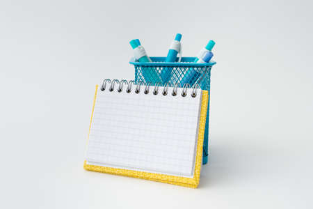 Tidy Workspace Setup, Writing Desk Tools Equipment, Smart Office Arrangement, Study Table, Taking Notes, Fresh Room Designs, Organized Tabletop, Time Managementの写真素材