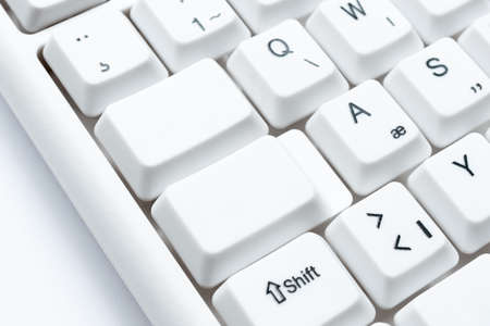 Internet Browsing And Online Research Study, Typing Your Ideasの写真素材