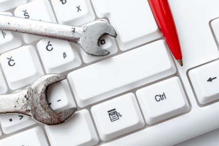 Internet Browsing And Online Research Study, Doing Maintenance And Repairsの写真素材